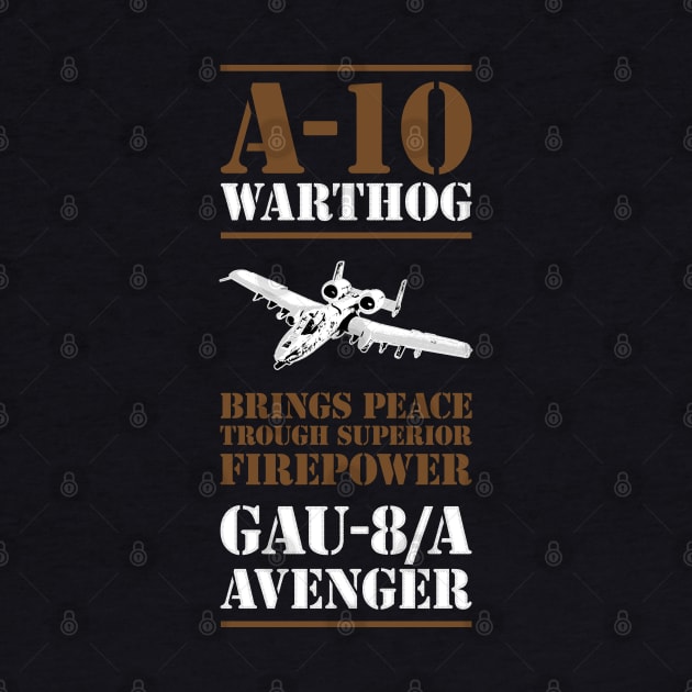 A-10 Warthog GAU-8/A AVENGER by CreativeWear